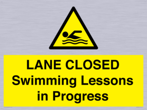 LANE CLOSED Swimming Lessons in Progress